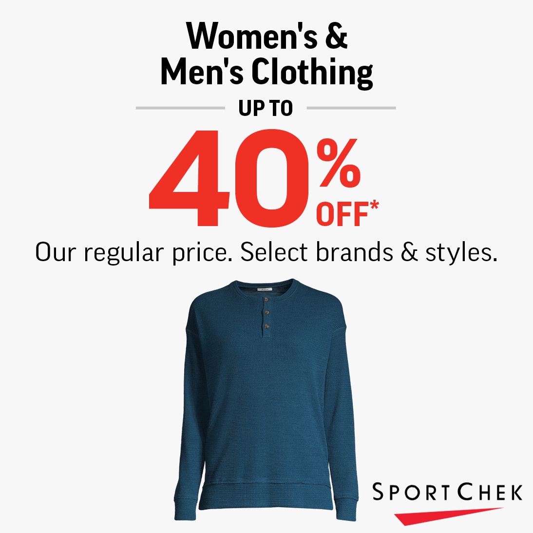 Women’s &amp; Men’s Clothing up to 40% off* icon