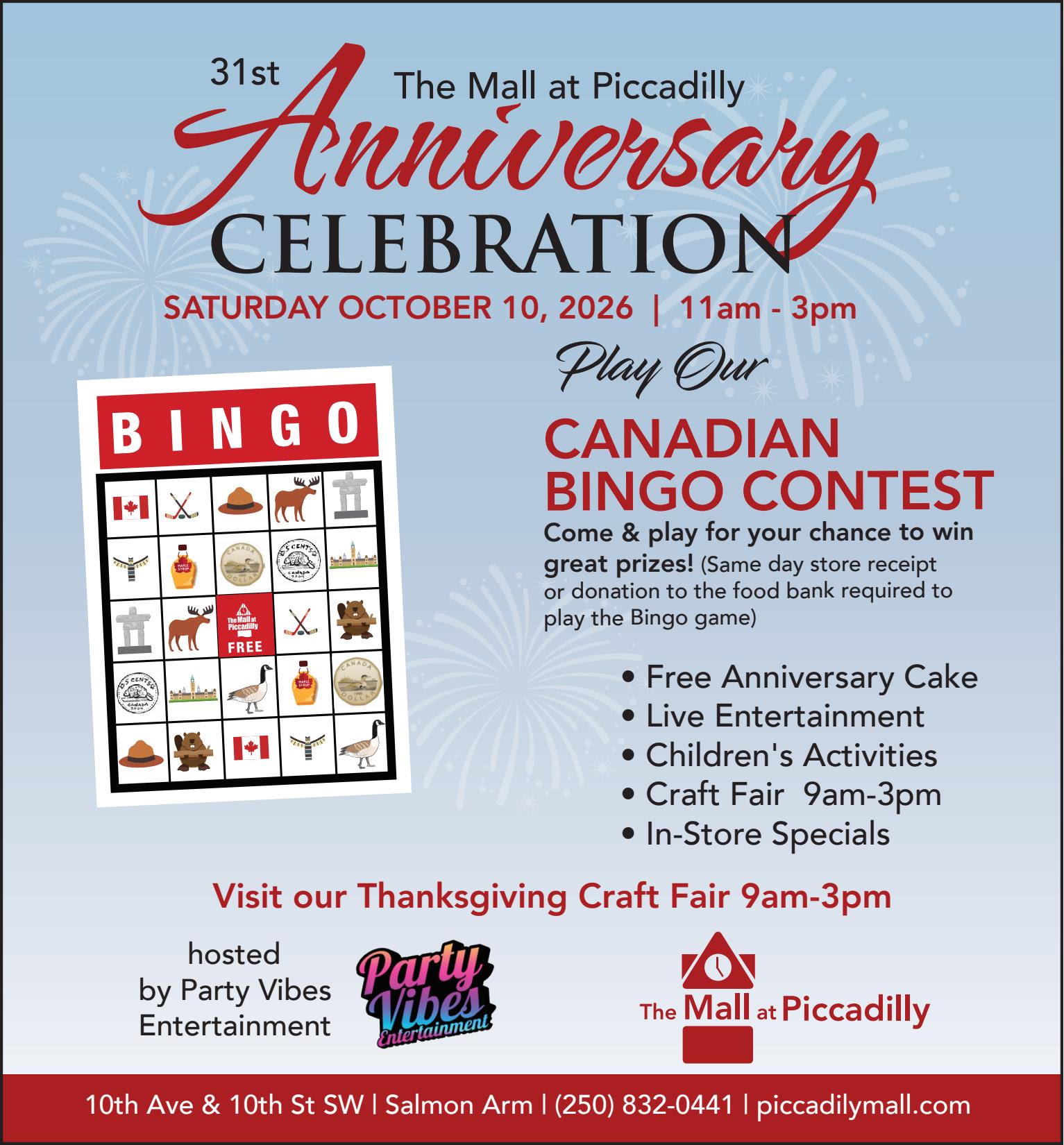 31st Mall Anniversary Celebration-October 10